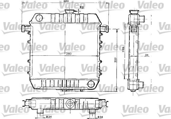 Valeo 730152 - Radiators, Motora dzesēšanas sistēma ps1.lv