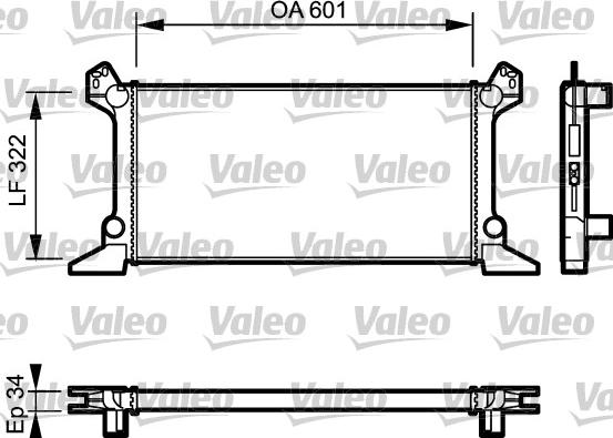 Valeo 730124 - Radiators, Motora dzesēšanas sistēma ps1.lv