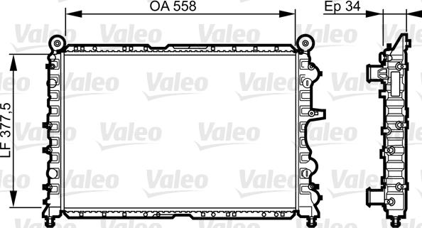 Valeo 731592 - Radiators, Motora dzesēšanas sistēma ps1.lv