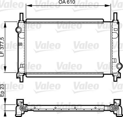 Valeo 731550 - Radiators, Motora dzesēšanas sistēma ps1.lv