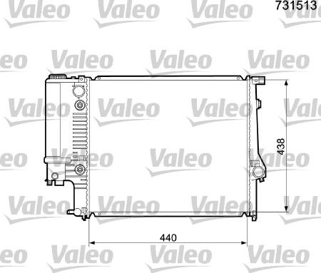 Valeo 731513 - Radiators, Motora dzesēšanas sistēma ps1.lv