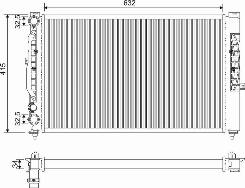 Valeo 731537 - Radiators, Motora dzesēšanas sistēma ps1.lv