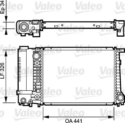 Valeo 731520 - Radiators, Motora dzesēšanas sistēma ps1.lv