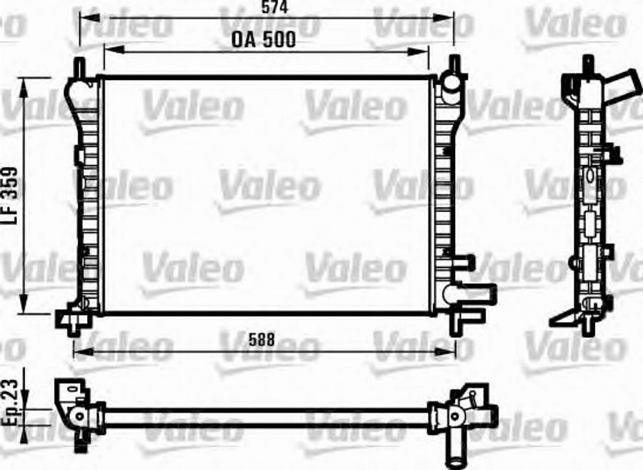 Valeo 731617 - Radiators, Motora dzesēšanas sistēma ps1.lv