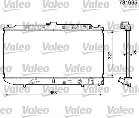 Valeo 731635 - Radiators, Motora dzesēšanas sistēma ps1.lv