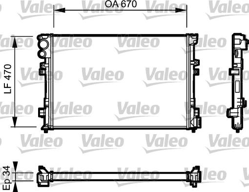 Valeo 731168 - Radiators, Motora dzesēšanas sistēma ps1.lv