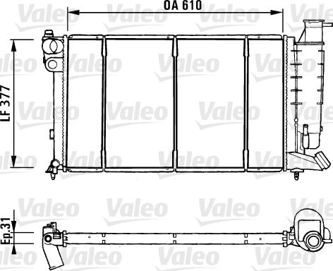 Valeo 731181 - Radiators, Motora dzesēšanas sistēma ps1.lv