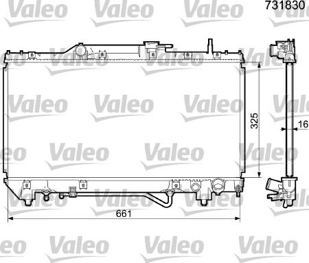 Valeo 731830 - Radiators, Motora dzesēšanas sistēma ps1.lv