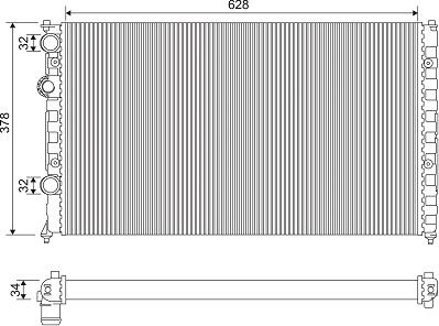 Valeo 731267 - Radiators, Motora dzesēšanas sistēma ps1.lv