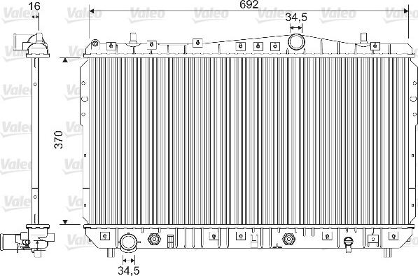 Valeo 733128 - Radiators, Motora dzesēšanas sistēma ps1.lv