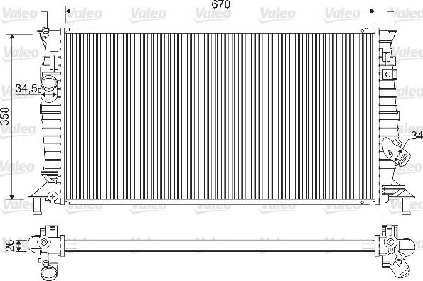 Valeo 733254 - Radiators, Motora dzesēšanas sistēma ps1.lv