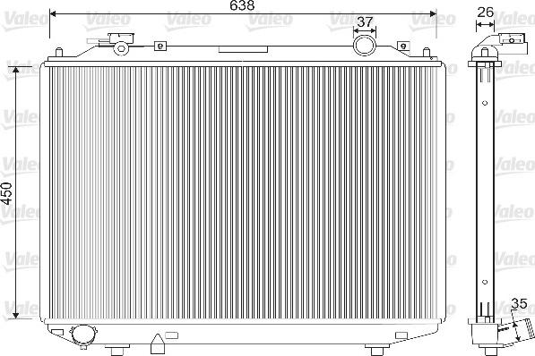 Valeo 733212 - Radiators, Motora dzesēšanas sistēma ps1.lv