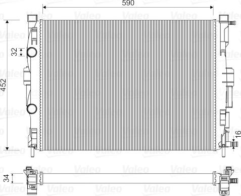 Valeo 732946 - Radiators, Motora dzesēšanas sistēma ps1.lv