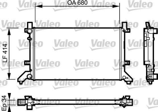 Valeo 732952 - Radiators, Motora dzesēšanas sistēma ps1.lv