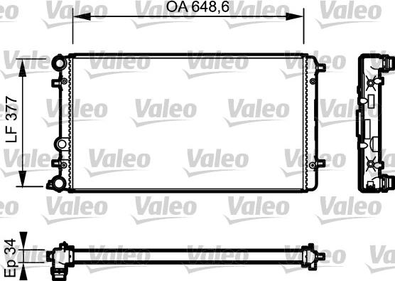 Valeo 732957 - Radiators, Motora dzesēšanas sistēma ps1.lv