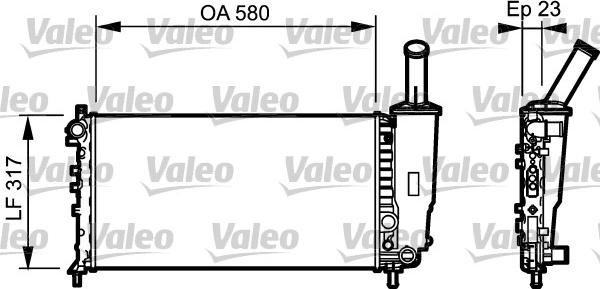 Valeo 732923 - Radiators, Motora dzesēšanas sistēma ps1.lv