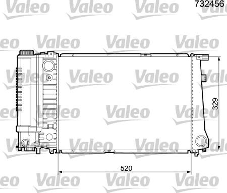 Valeo 732456 - Radiators, Motora dzesēšanas sistēma ps1.lv