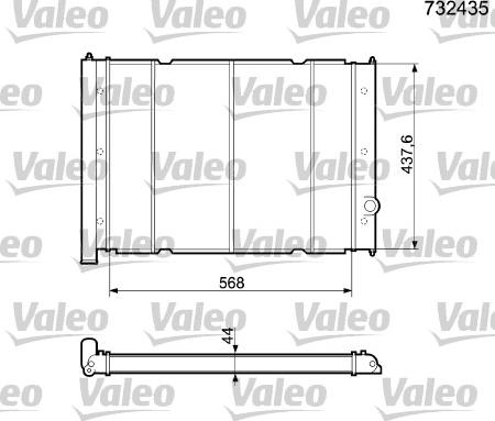 Valeo 732435 - Radiators, Motora dzesēšanas sistēma ps1.lv