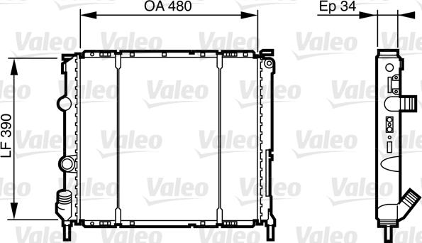 Valeo 732474 - Radiators, Motora dzesēšanas sistēma ps1.lv