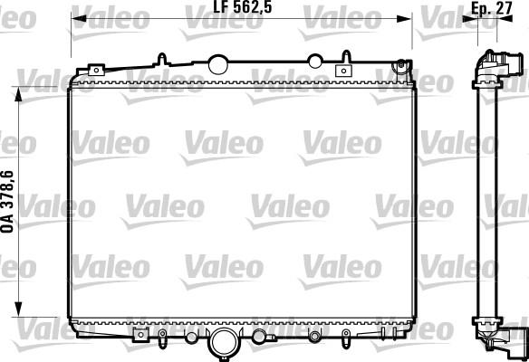 Valeo 732598 - Radiators, Motora dzesēšanas sistēma ps1.lv