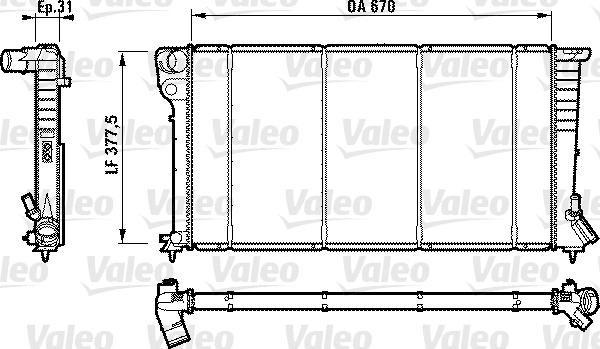 Valeo 732565 - Radiators, Motora dzesēšanas sistēma ps1.lv