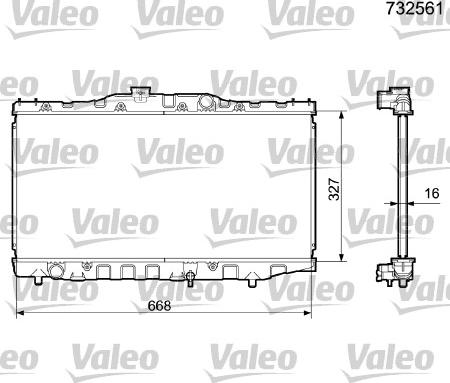 Valeo 732561 - Radiators, Motora dzesēšanas sistēma ps1.lv