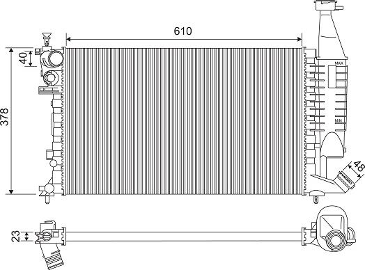 Valeo 732563 - Radiators, Motora dzesēšanas sistēma ps1.lv