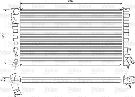 Valeo 732518 - Radiators, Motora dzesēšanas sistēma ps1.lv