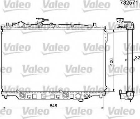 Valeo 732571 - Radiators, Motora dzesēšanas sistēma ps1.lv