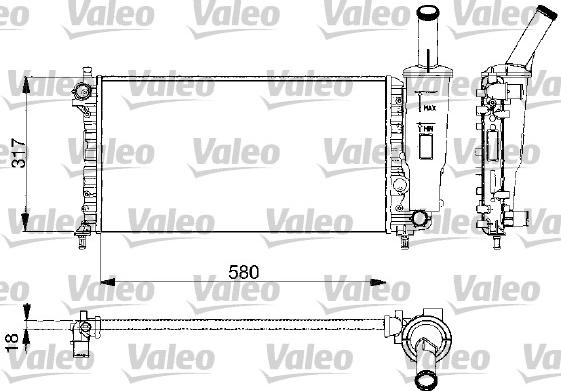 Valeo 732578 - Radiators, Motora dzesēšanas sistēma ps1.lv