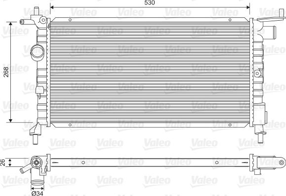 Valeo 732606 - Radiators, Motora dzesēšanas sistēma ps1.lv