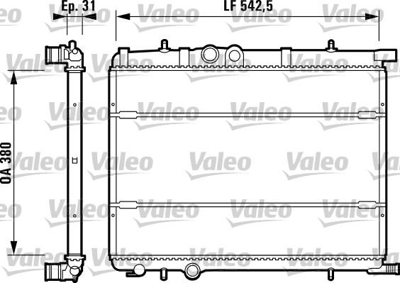 Valeo 732619 - Radiators, Motora dzesēšanas sistēma ps1.lv