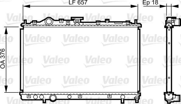 Valeo 732612 - Radiators, Motora dzesēšanas sistēma ps1.lv