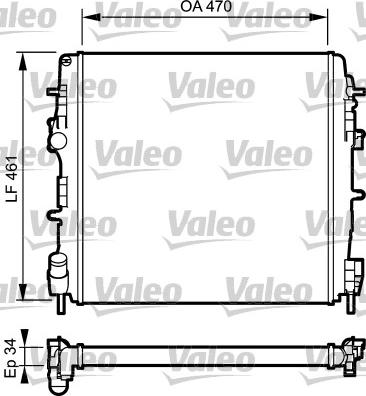 Valeo 732687 - Radiators, Motora dzesēšanas sistēma ps1.lv