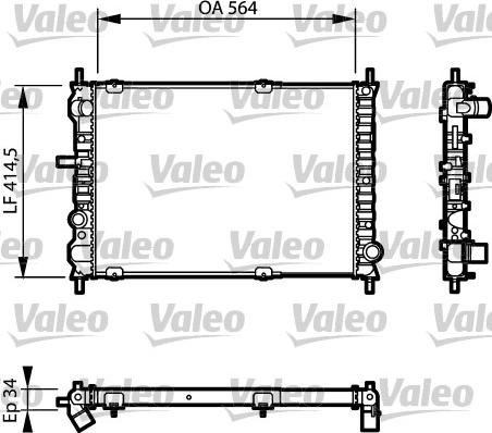 Valeo 732623 - Radiators, Motora dzesēšanas sistēma ps1.lv