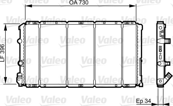 Valeo 732050 - Radiators, Motora dzesēšanas sistēma ps1.lv