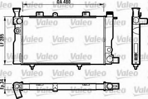 Valeo 732062 - Radiators, Motora dzesēšanas sistēma ps1.lv