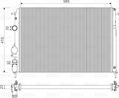 Valeo 732866 - Radiators, Motora dzesēšanas sistēma ps1.lv