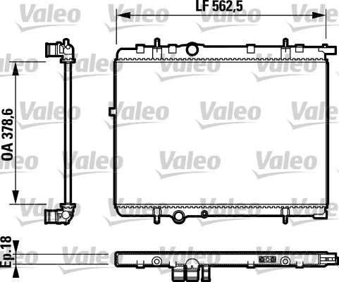 Valeo 732801 - Radiators, Motora dzesēšanas sistēma ps1.lv