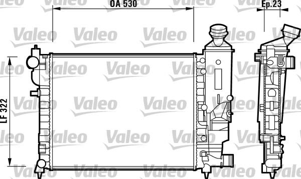 Valeo 732882 - Radiators, Motora dzesēšanas sistēma ps1.lv