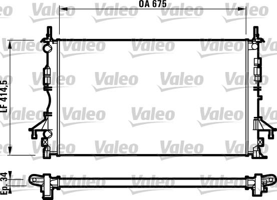 Valeo 732828 - Radiators, Motora dzesēšanas sistēma ps1.lv