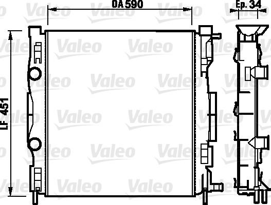 Valeo 732874 - Radiators, Motora dzesēšanas sistēma ps1.lv