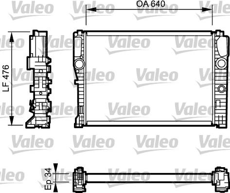 Valeo 732870 - Radiators, Motora dzesēšanas sistēma ps1.lv