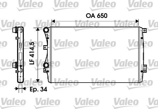 Valeo 732872 - Radiators, Motora dzesēšanas sistēma ps1.lv