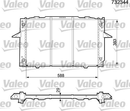 Valeo 732344 - Radiators, Motora dzesēšanas sistēma ps1.lv