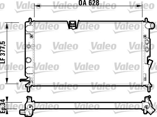 Valeo 732348 - Radiators, Motora dzesēšanas sistēma ps1.lv