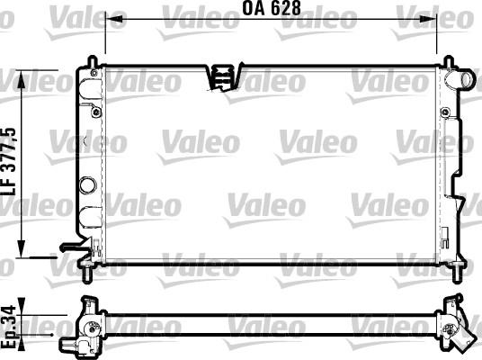 Valeo 732350 - Radiators, Motora dzesēšanas sistēma ps1.lv