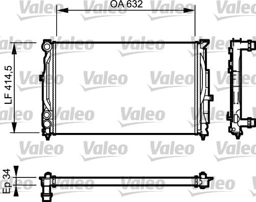 Valeo 732361 - Radiators, Motora dzesēšanas sistēma ps1.lv