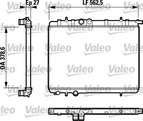 Valeo 732744 - Radiators, Motora dzesēšanas sistēma ps1.lv