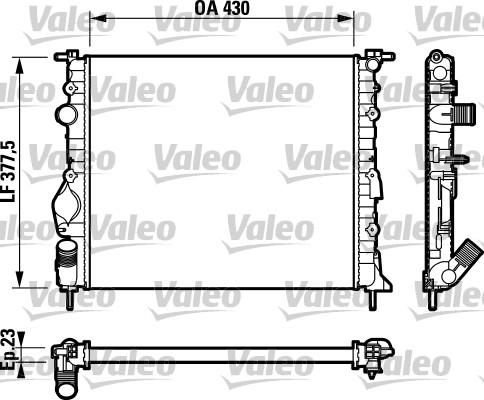 Valeo 732765 - Radiators, Motora dzesēšanas sistēma ps1.lv